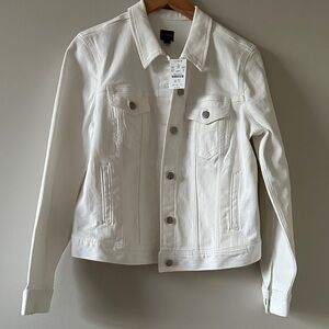 J. Crew Factory White Denim Jacket - Women's